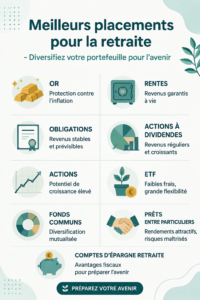 Femme examinant des graphiques financiers pour diversifier ses investissements pour la retraite.