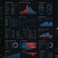 Une femme consultant son journal de trading sur un bureau, affichant des graphiques et des annotations.