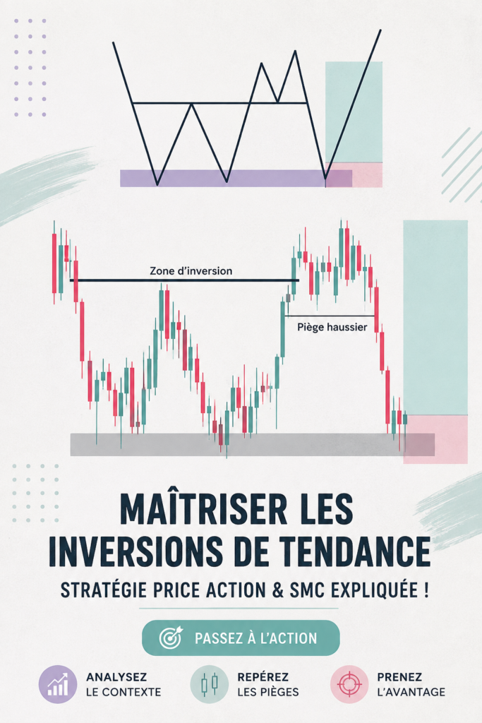 Une femme analysant des graphiques de trading dans un environnement lumineux et moderne, symbolisant le trading inverse.