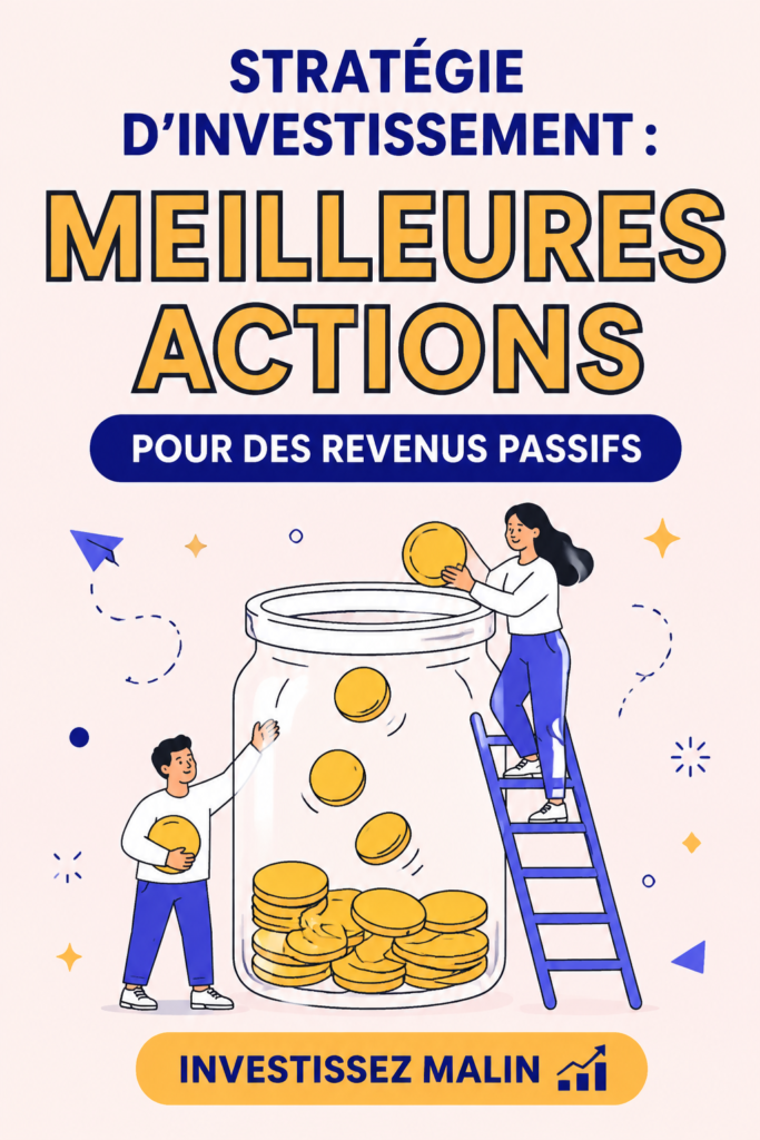 Femme utilisant un ordinateur pour analyser des actions et générer un revenu passif.