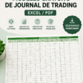 Modèle de journal de trading gratuit, idéal pour suivre ses investissements en bourse.