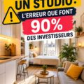 Une image d'un studio optimisé pour l'investissement immobilier, montrant une belle agencement d'espace.