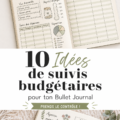 Une femme utilisant un bullet journal pour gérer son budget avec des outils pratiques.