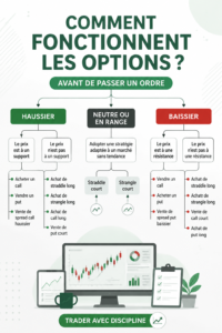 Bureau moderne avec un ordinateur affichant des graphiques financiers et des outils Microsoft pour l'investissement