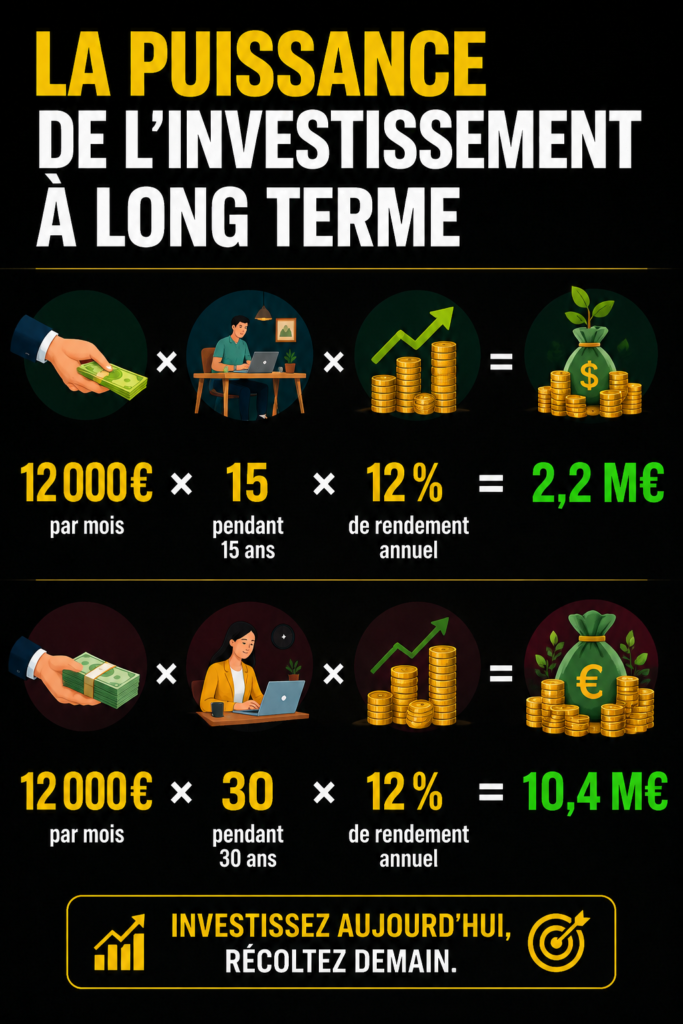 Femme investissant dans la bourse sur son ordinateur.