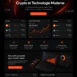 Un exemple de site web moderne dédié à la crypto avec un design fluide et attractif.