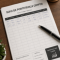 Capture d'écran d'une application de suivi de portefeuille crypto avec des graphiques et des statistiques.