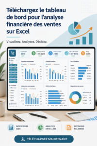 Tableau de bord Excel avec analyse financière des ventes