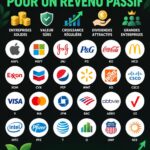 Illustration montrant des graphiques d'actions à dividende pour un revenu passif.