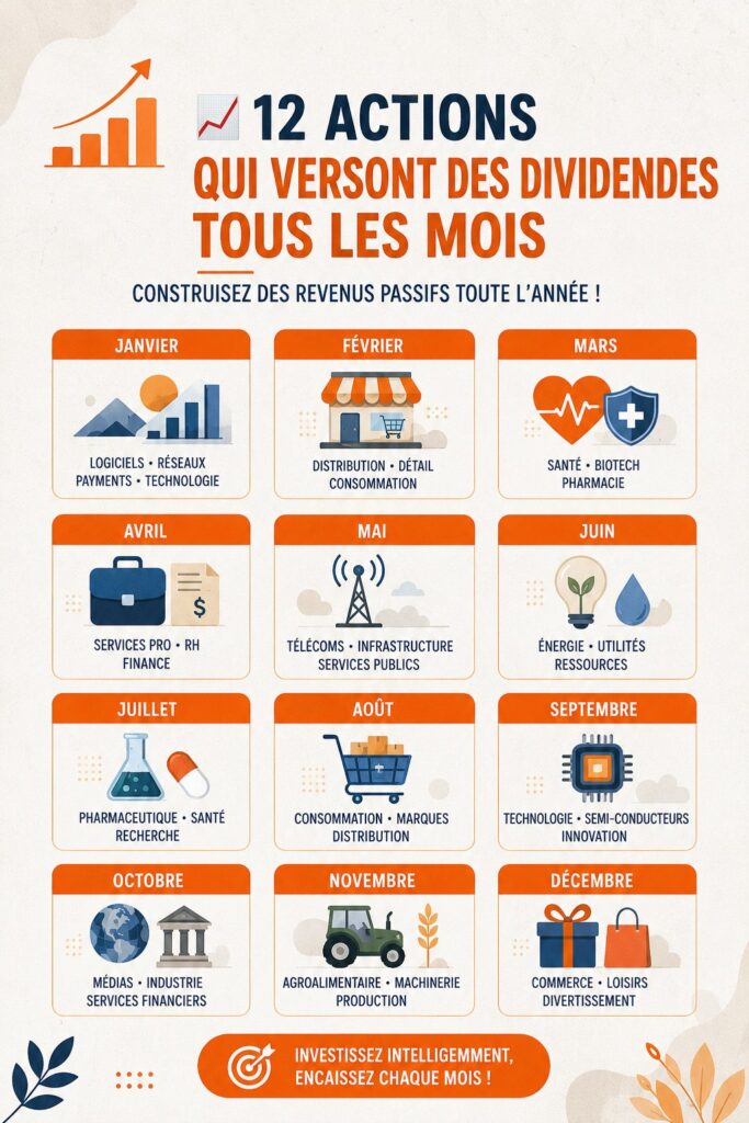 Choix d'actions à dividendes mensuels pour investissement