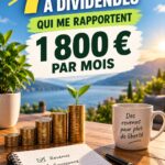 Femme calculant ses revenus grâce à des actions à dividendes dans un cadre chaleureux.