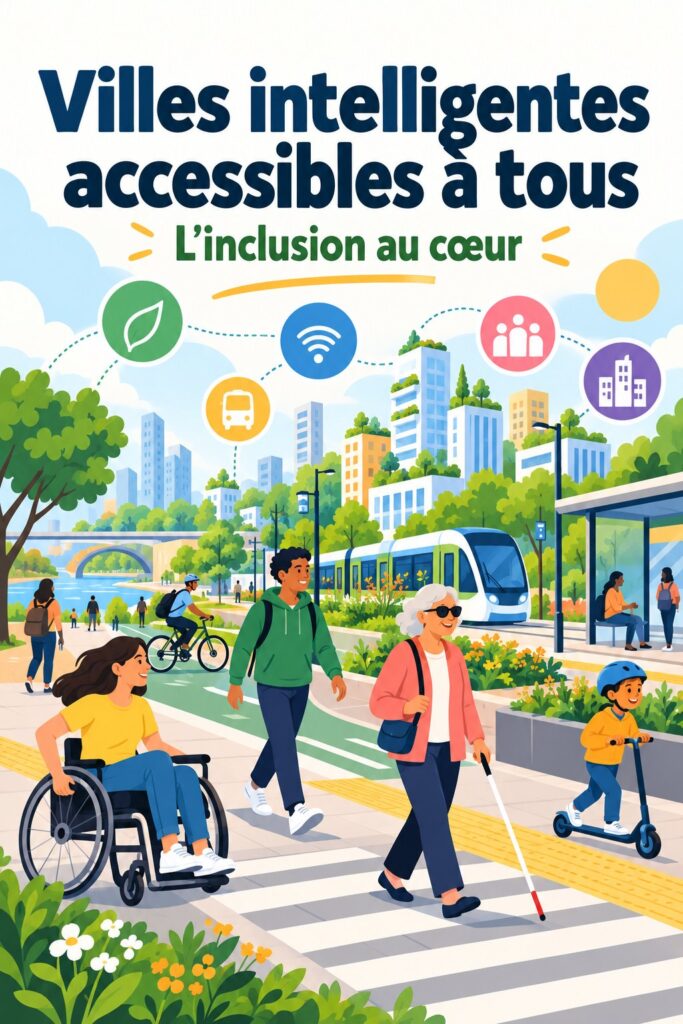 Illustration de concepts liés aux villes intelligentes et inclusives