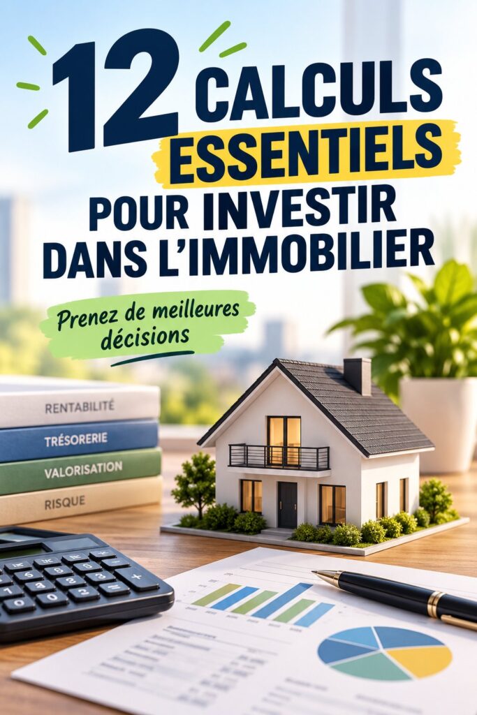 Femme utilisant un calculateur pour des calculs d'investissement immobilier