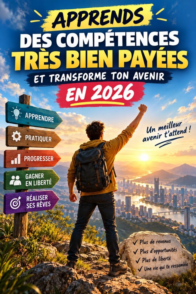 Femme apprenant des compétences pour améliorer son avenir professionnel, symbole de sécurité financière.