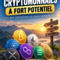 Une image attrayante présentant diverses cryptomonnaies prometteuses pour 2023.