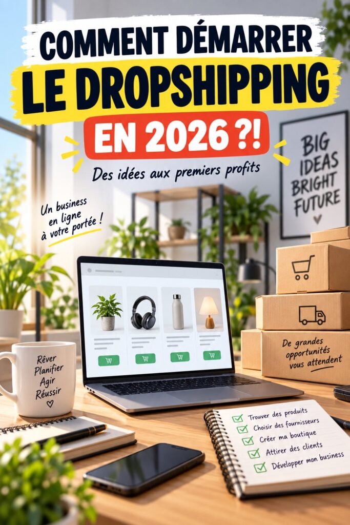 Femme en train de travailler sur son ordinateur, explorant le dropshipping en 2026.
