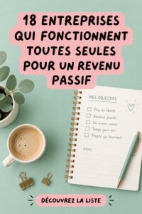 Concept d'entreprise générant un revenu passif avec divers outils et ressources.