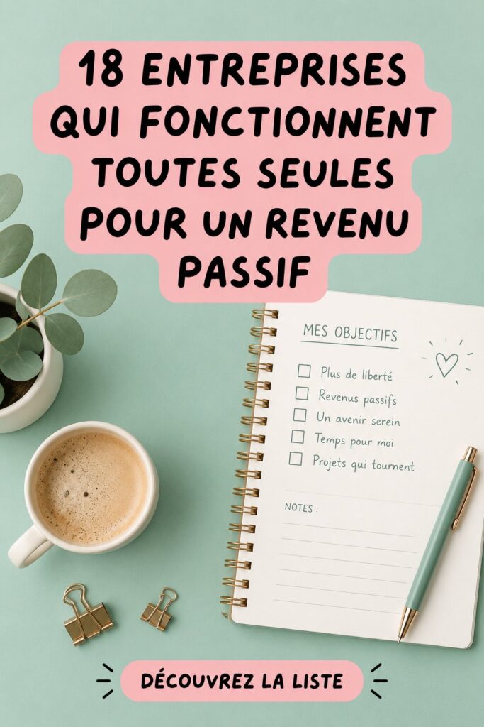 Concept d'entreprise générant un revenu passif avec divers outils et ressources.