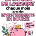 Une femme souriante examinant des graphiques d'investissement boursier sur son ordinateur.