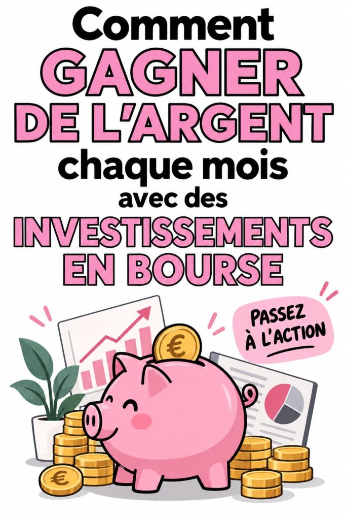 Une femme souriante examinant des graphiques d'investissement boursier sur son ordinateur.