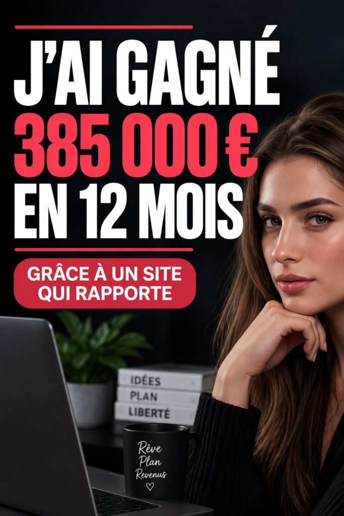 Femme souriante travaillant sur son ordinateur pour créer un site rentable