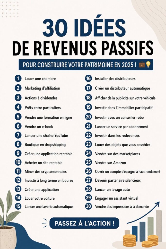 Femme souriante envisageant des idées de revenus passifs pour investir en 2025