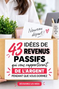 Femme souriante consultant ses finances pour créer des revenus passifs.