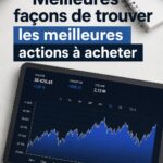 Femme réfléchissant sur ses investissements en bourse, entourée de graphiques.