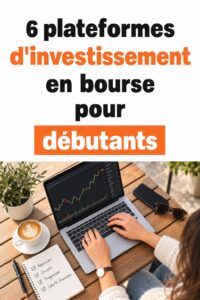Femme utilisant une plateforme d'investissement en ligne pour débutants.