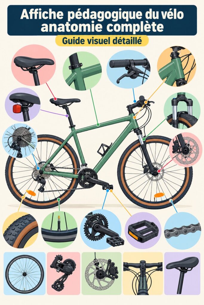 Poster de vélo moderne, décorant un salon accueillant.