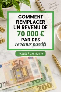 Femme souriante avec des documents financiers pour évoquer le revenu passif