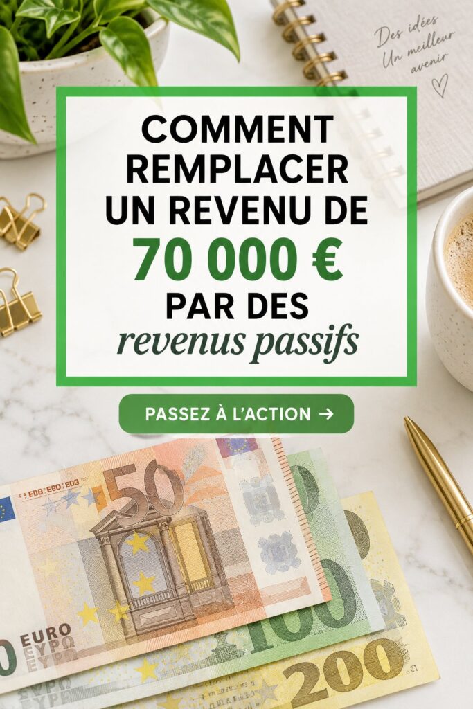 Femme souriante avec des documents financiers pour évoquer le revenu passif