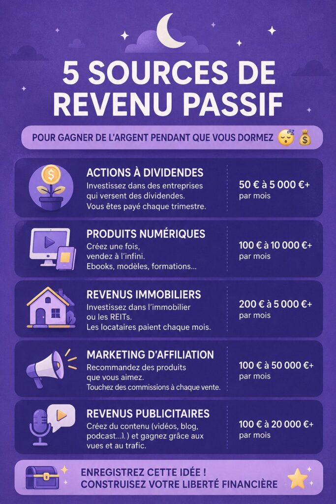 Une femme souriante examinant des graphiques financiers, illustrant le concept de revenus passifs.