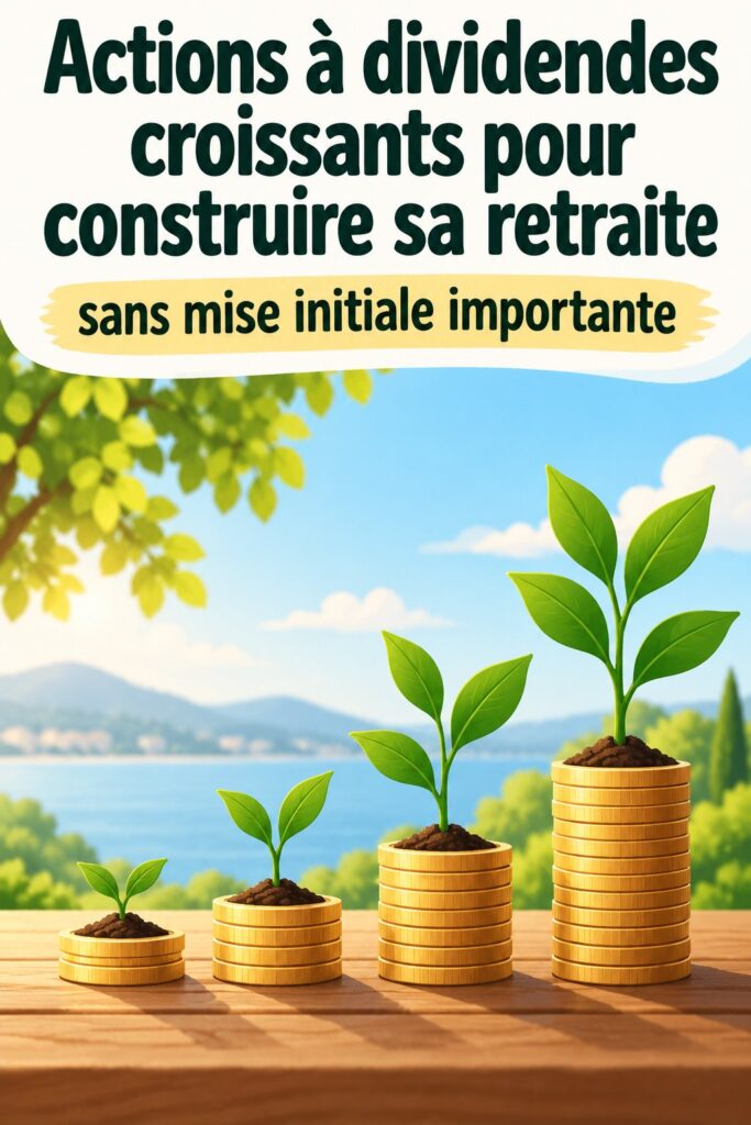 Image illustrant des actions à dividendes croissants, symbolisant la sécurité financière pour la retraite