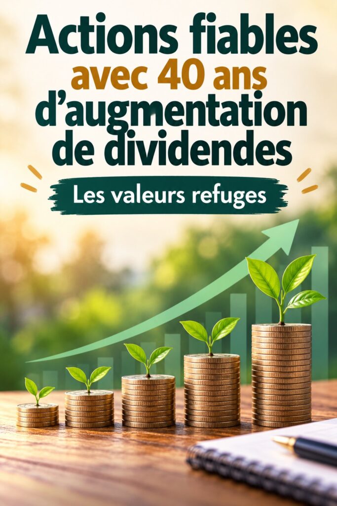 Graphique illustrant des actions à dividendes solides et fiables.