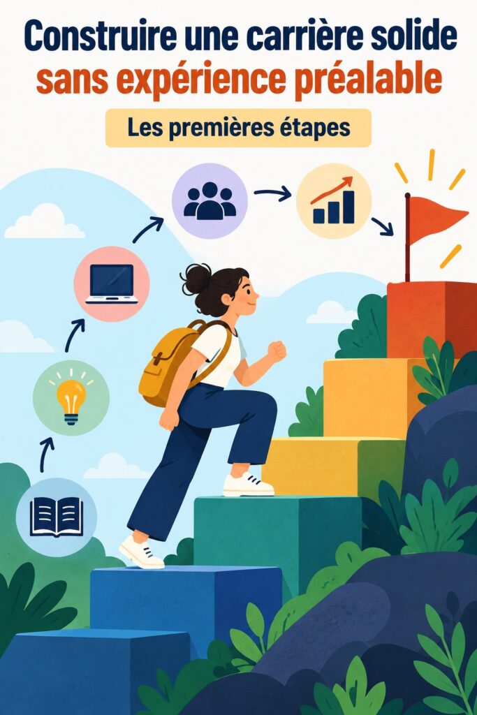Femme souriante examinant son parcours professionnel sur un ordinateur, représentant le démarrage d'une carrière sans expérience.
