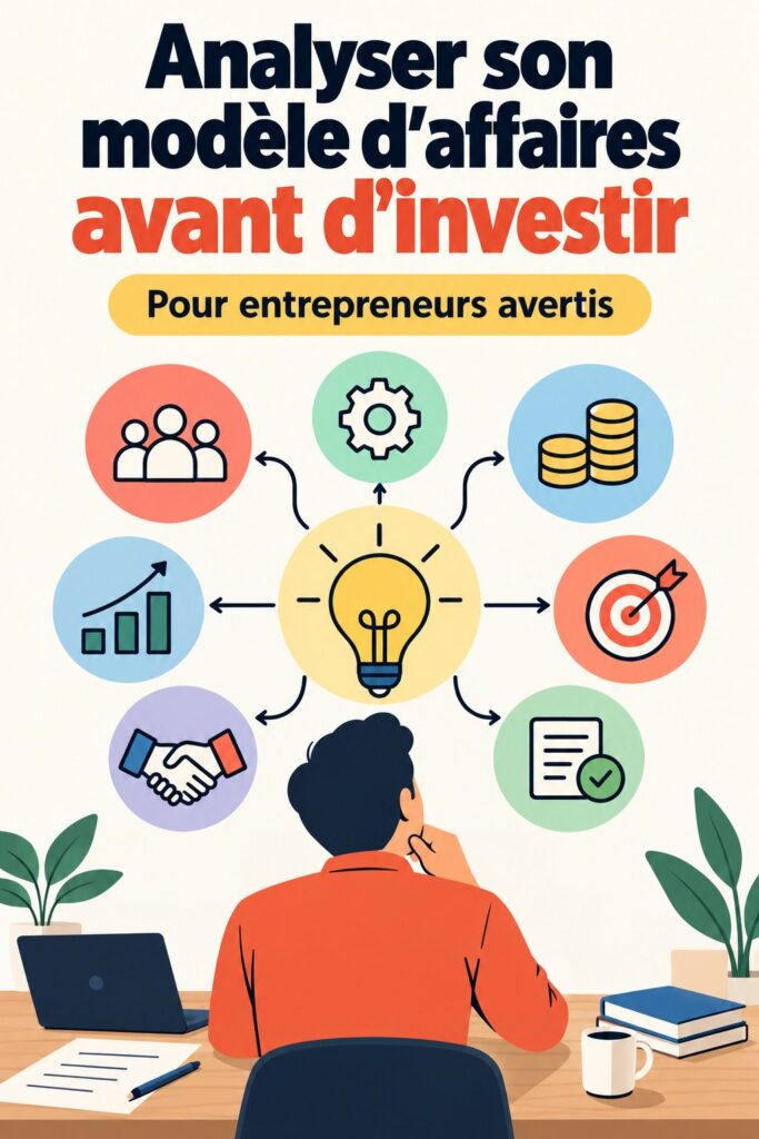 Femme évaluant un modèle d'affaires pour un investissement réussi.