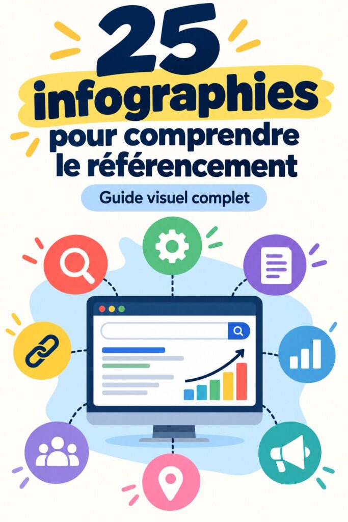 Infographie colorée sur le SEO pour les investisseuses