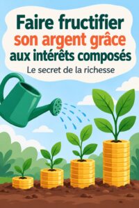 Graphique démontrant le principe de l'intérêt composé pour l'épargne et l'investissement.