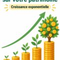 Illustration dynamique représentant le concept des intérêts composés et leur impact sur les finances personnelles.