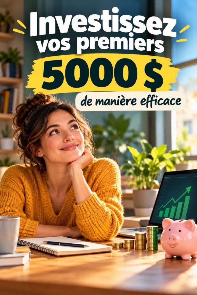 Femme regardant des graphiques d'investissement pour gérer ses 5000$